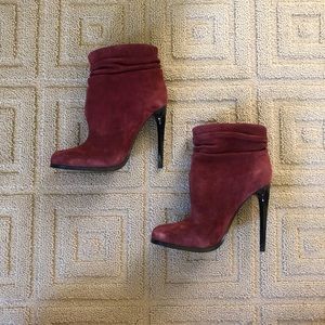 Aldo Maroon Heeled Booties - NEVER WORN